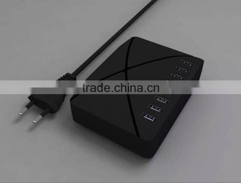 New Brand 2015 Top Selling 8 USB Port 5V 10A Output USB Charger Universal for Mobile Phone