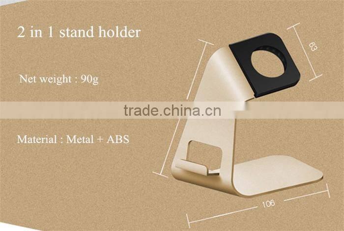 for apple watch stand 2 in 1 metal charger holder 3 colors option