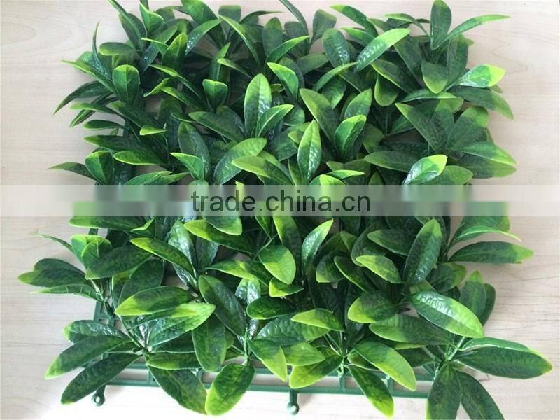 Garden decor 50*50cm plastic leaf fence hedge artificial grass mat