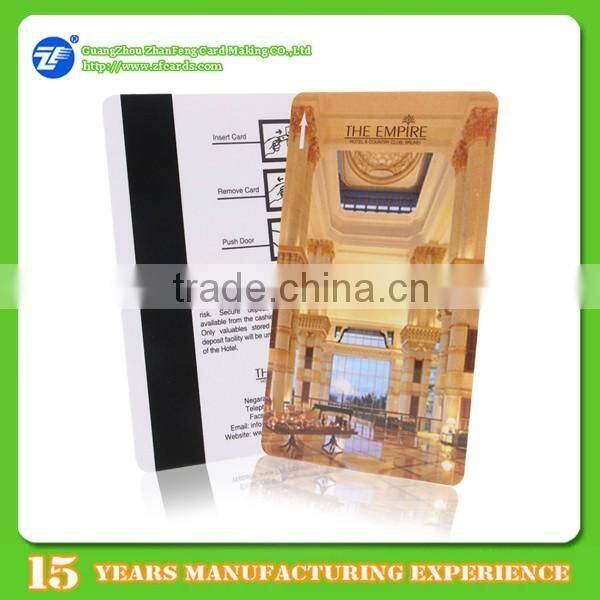 Double side printed pvc lo-co hotel magnetic card key card