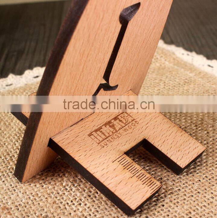factory price wholesale wooden apple mobile phone holder