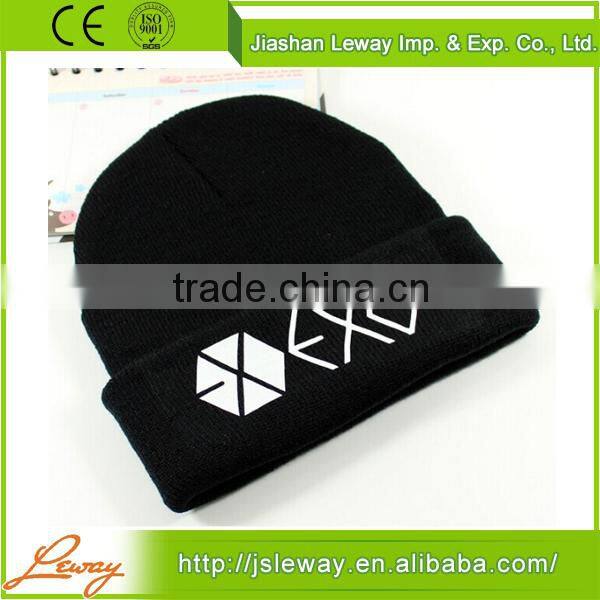 2015 Wholesale China new design winter custom beanie/black beanie