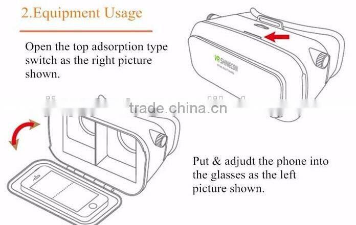 Shenzhen Factory Wholesale OEM Available NEW 2016 3D Glasses Virtual Reality VR BOX 2.0