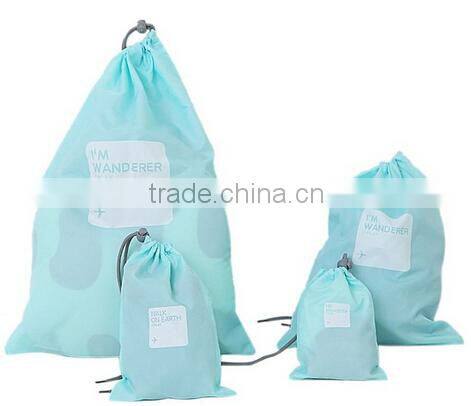 4 pcs of set waterproof travel lightweight drawstring bag
