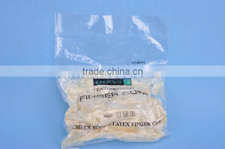2015 Cheap Cut Type Transparent Latex Finger Cots Powder Free Cleanroom Finger Cots
