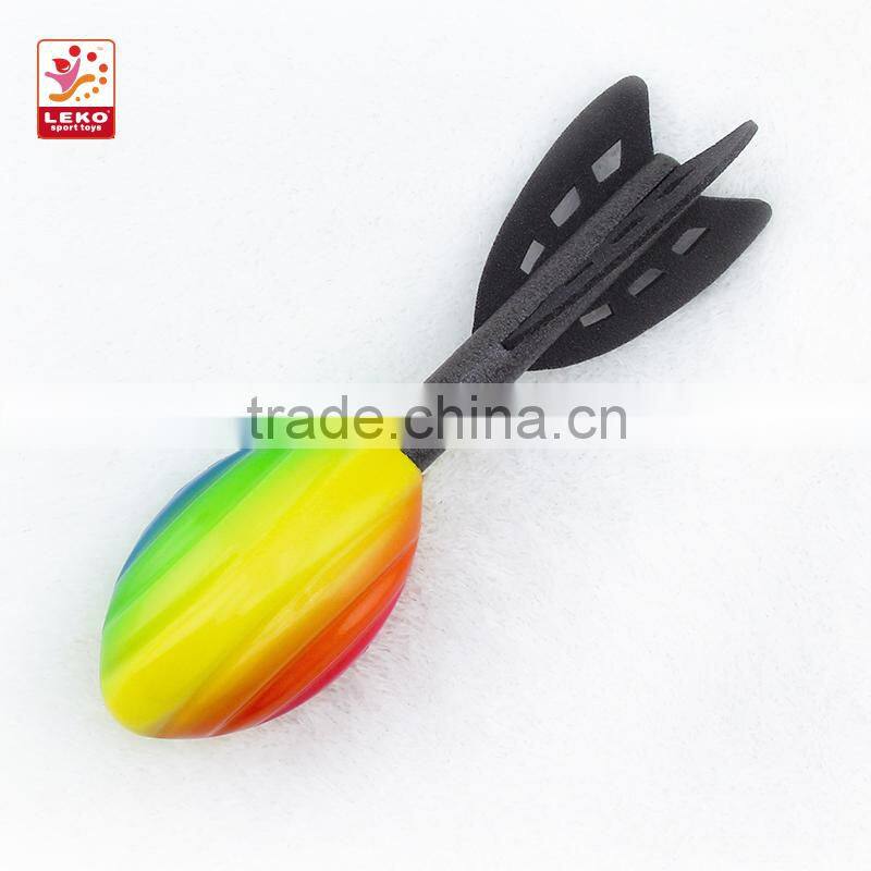 outdoor sports pu soft toy rocket with hard tail