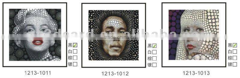 3D painting wall frame picture of Lady Gaga 3D lenticular framed wall photo for home decoration