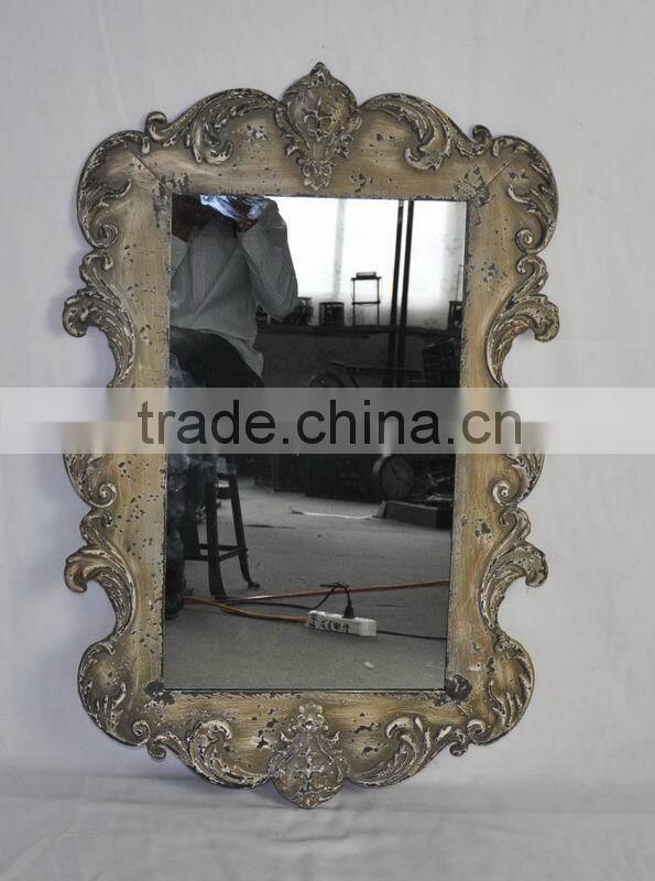 12B612SG Antique style decorative metal framed wall mirror or makeup mirrors