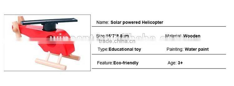 wooden solar energy powered Helicopter educational kit