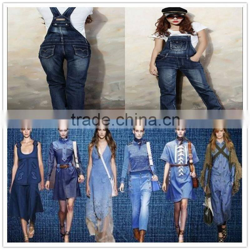 4.5 oz woven cotton poly softtextile denim fabric for woman jeans