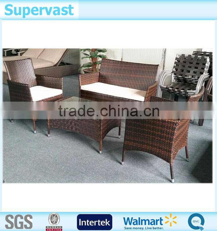 Promotional Cheap 4PC Conversation Outdoor Rattan Furniture