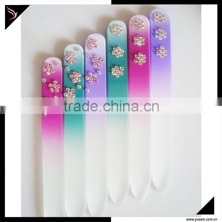 Durable crystal glass nail file buffer/ art file tools/ wholesale supplier glass nail file