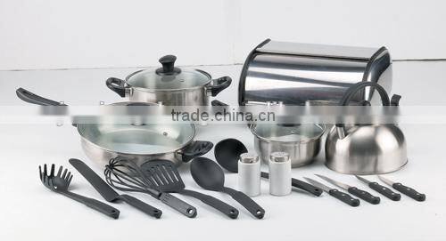 18pcs set stainless steel european cookware/sarriette cookware
