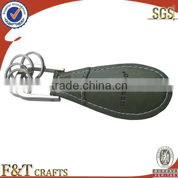 make cut quality brass leather advertising keychains