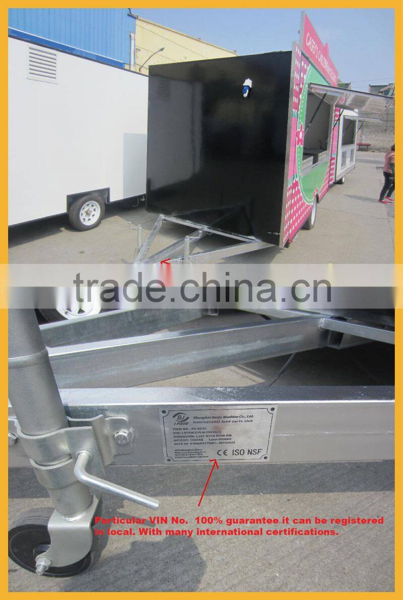 FV-55best mobile food cart with wheels food trolley cart mobile food trailers for sale
