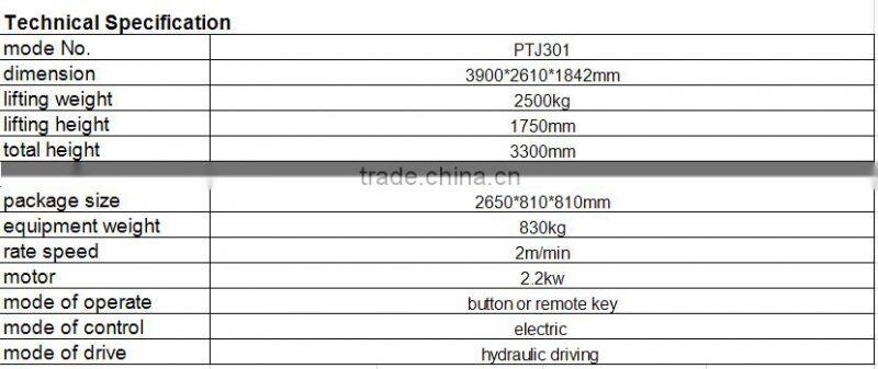 2 post 2cars parking lift system