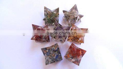 Yellow Jasper Orgone Karuna Reiki Set : Orgonit Manufacture India