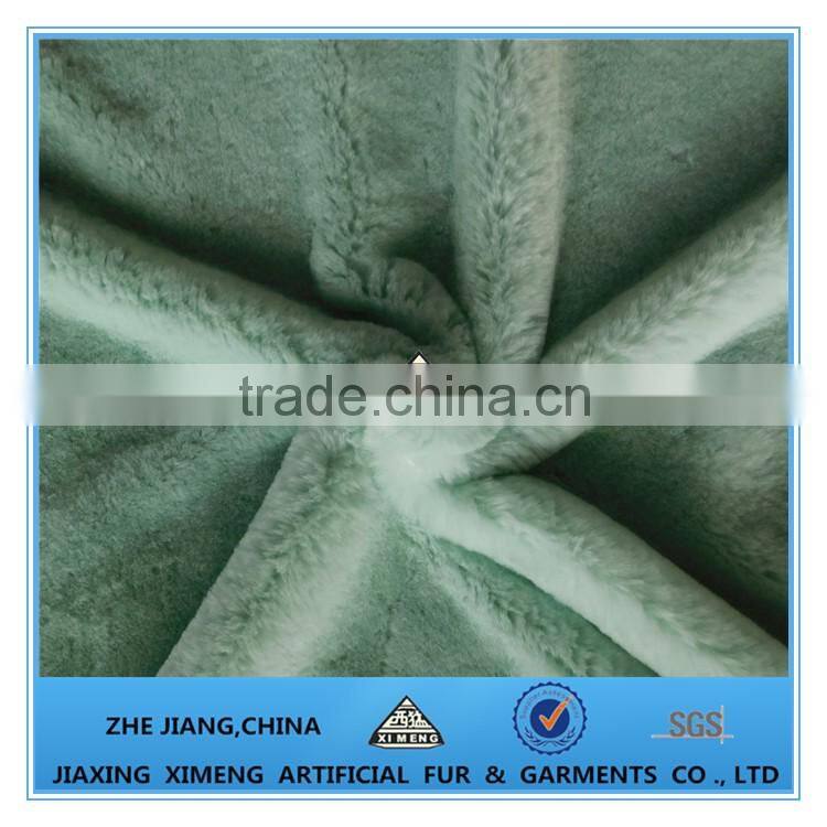 pink polyester faux rabbit fur moving blanket for sofa