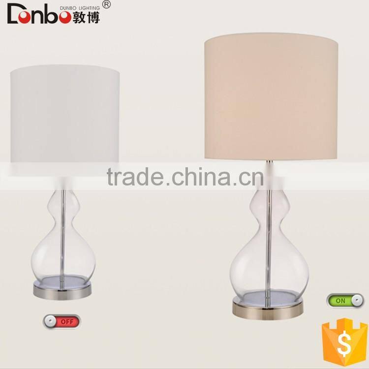 Ornament home decorative table lamp with fabric lampshape made in china, simple table lamp