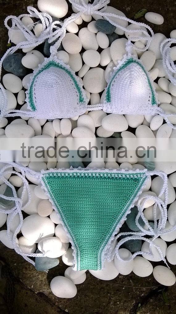 Full handmade ladies Crochet bikini set, crochet women swimwear ,women beach swimsuits