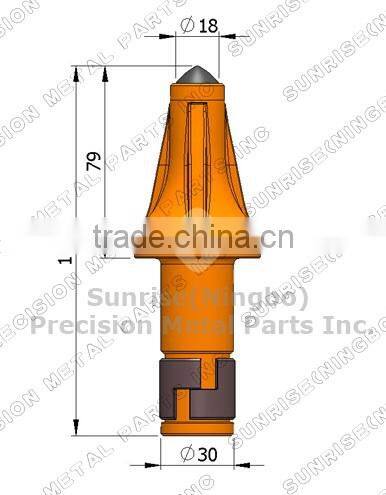 U85-30 High toughness round shank underground mining tungsten carbide drill bits coal cutter teeth pick shaped bits for mining