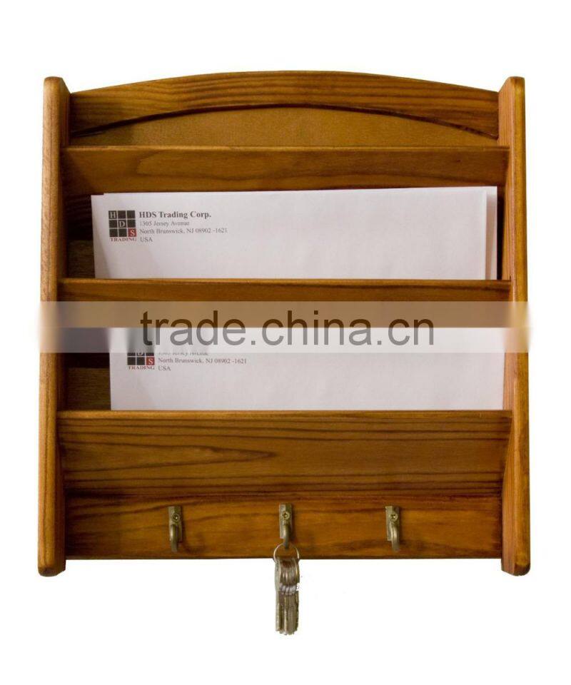 2015 new arrival multifunction letter holder letter rack and hooks for key holder Message Center by Home Basics on the wall