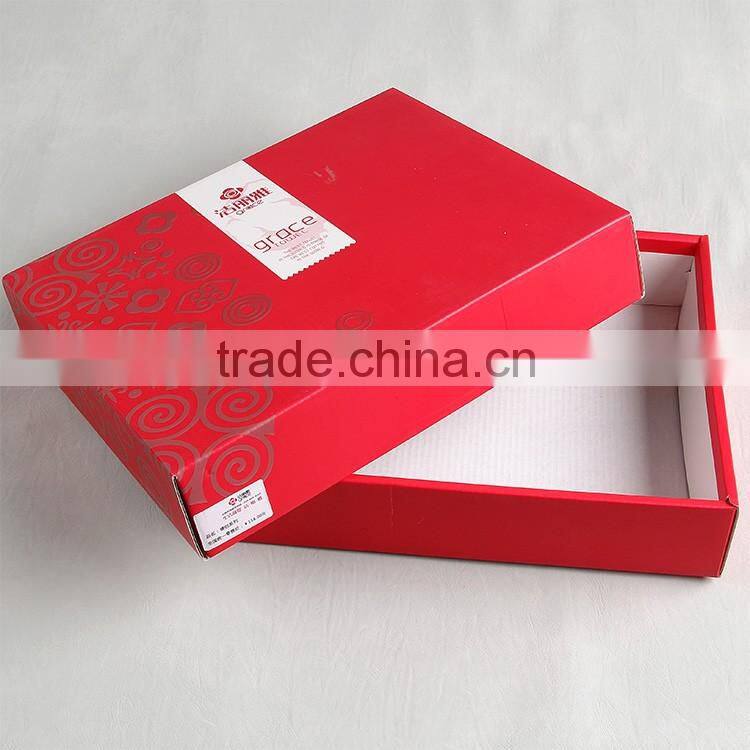 Alibaba credible factory produce packaging box with matte corrugated paper for garment accessories towel