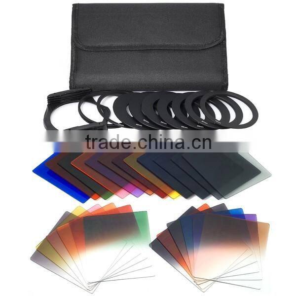 52mm/58mm Round Graduated Blue green red Color Filter For Nikon D3200