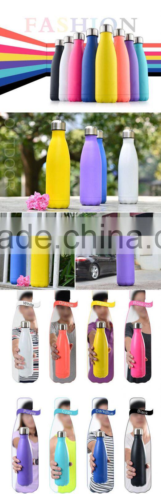 Mochic hot sell fashion 500ml SS 304 stainless steel vacuum thermos coca flask