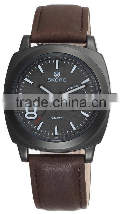 Chinese wholesale skone leather watch men waterproof