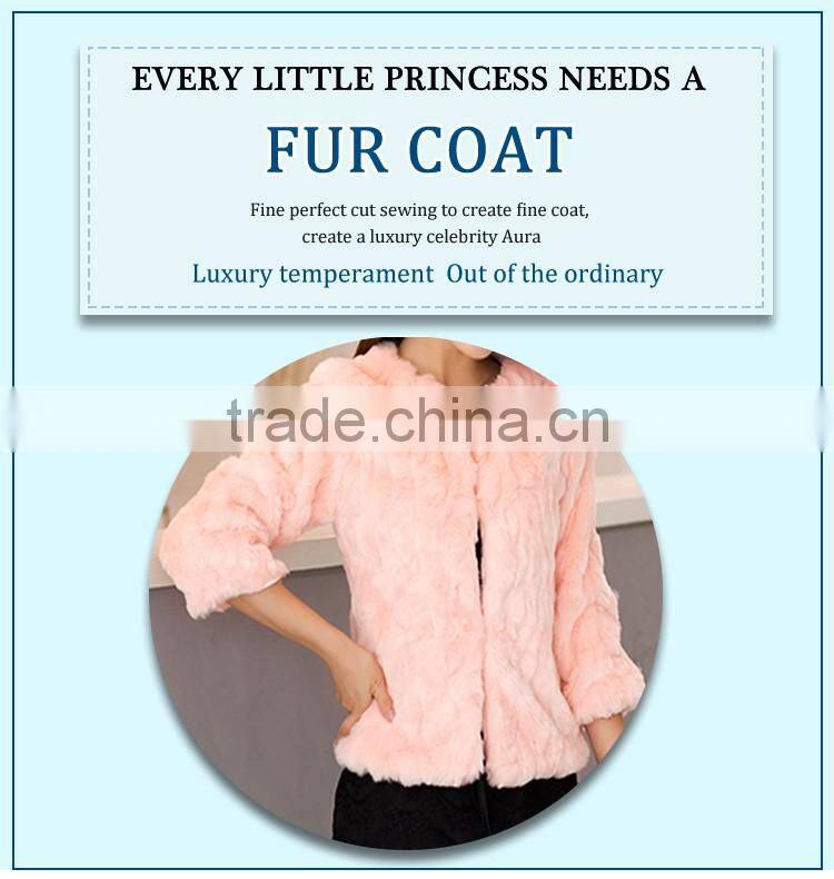 casual women clothes fake fur winter slim overcoat