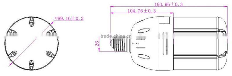 2016 NEW PRODUCT 36w led corn bulb 3000lm e27 led corn lamp