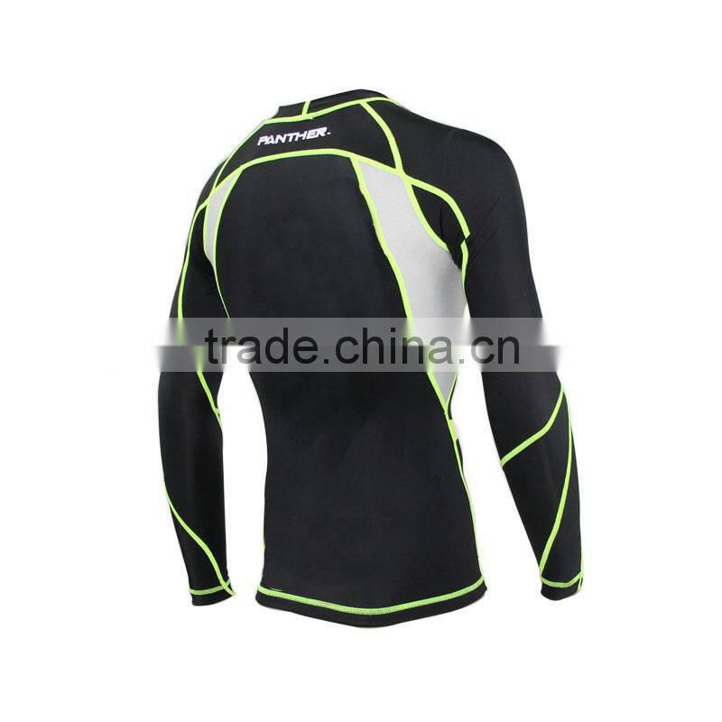 Lycra Custom Rash Guard neon color seam made in Guangdong China