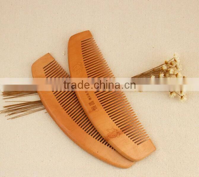 Handmade Sandalwood logo Pocket Comb Beard and Mustache Comb Hair Brush stock comb wholesale