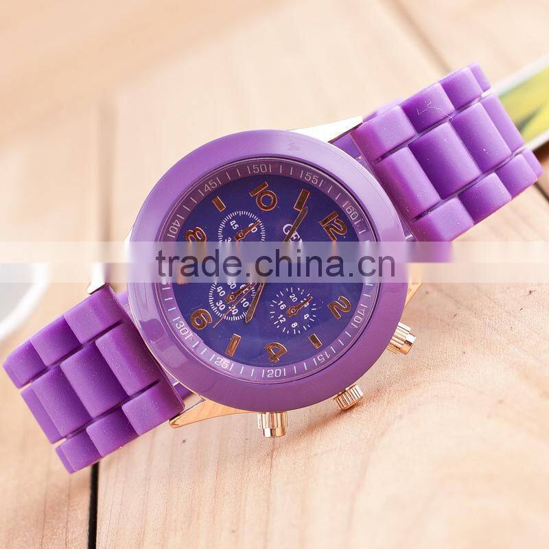 Fashion wirstwatch,silicon watch bracelet,many colors available