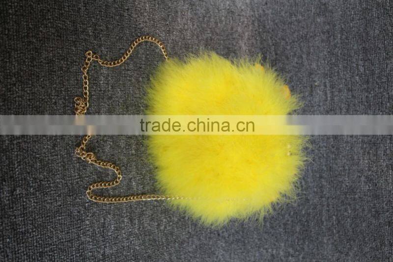 genuine leather the turkey fur material woman style hand bags fashion woman bags