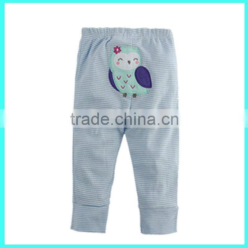 Best selling cotton cute embroirdery children kids baby pants