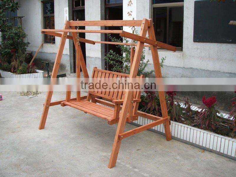 Wooden Swing with two seats