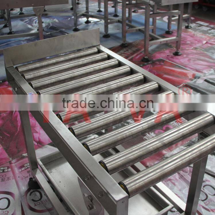 Gravity roller conveyors line for carton conveying