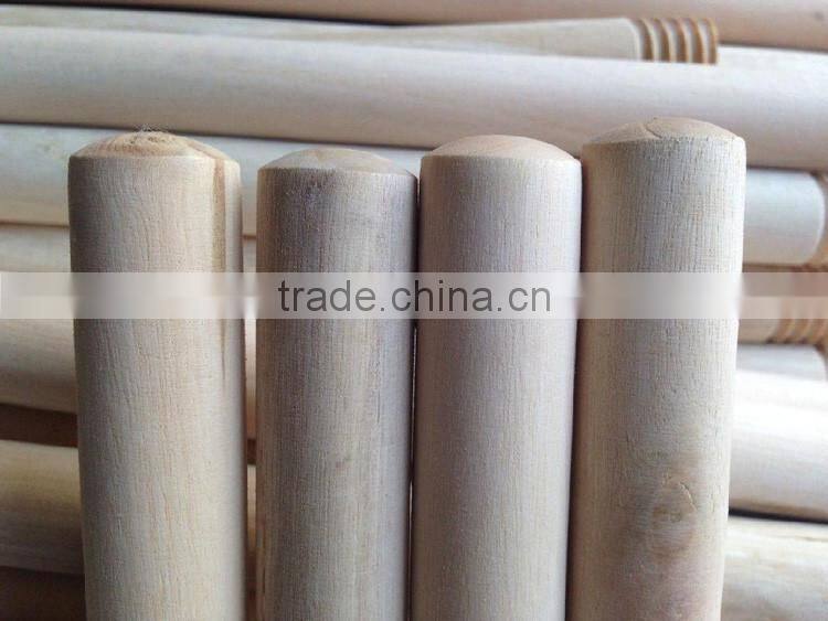 With plastic hanging cap hardwood utility broom handle