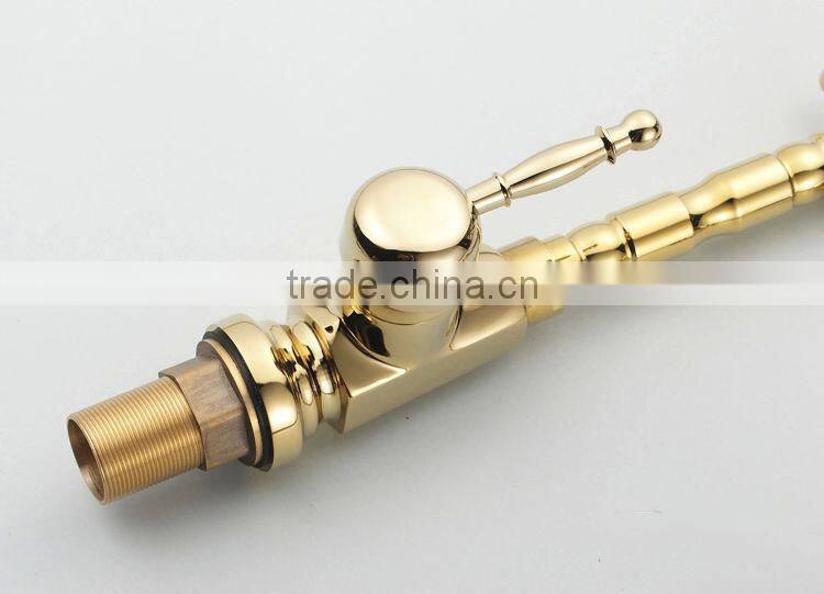 Popular in European country gold kitchen tap,artistic brass bathroom faucet