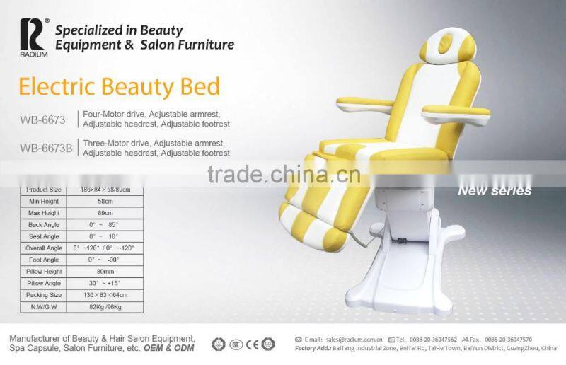 Electric Pedicure chair/pedicure spa chair with 3 motors message bed