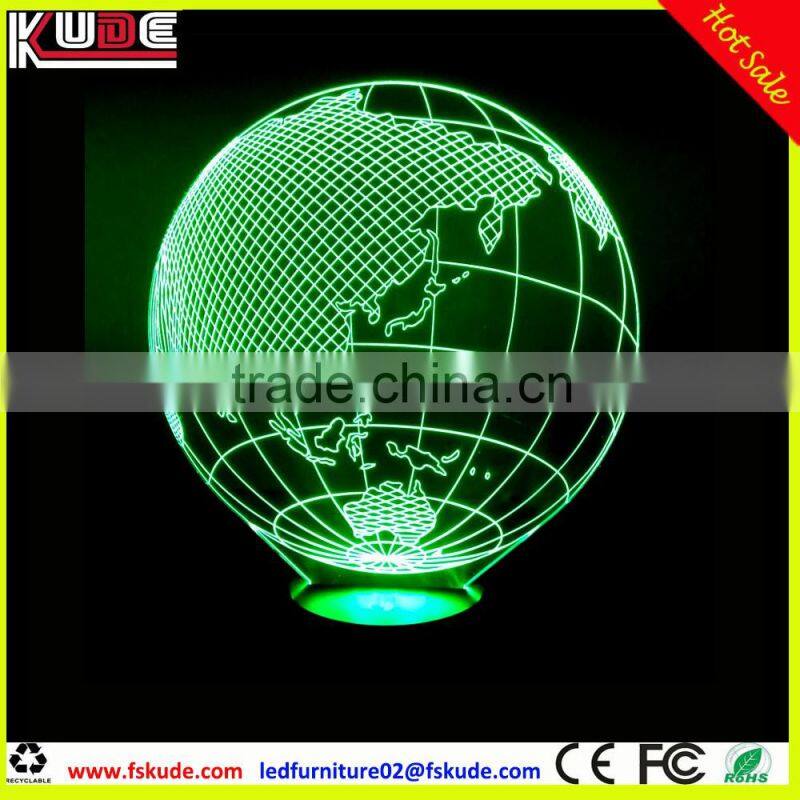 Customized design 3D LED night light/mushroom design 3D acrylic lamp with colorful