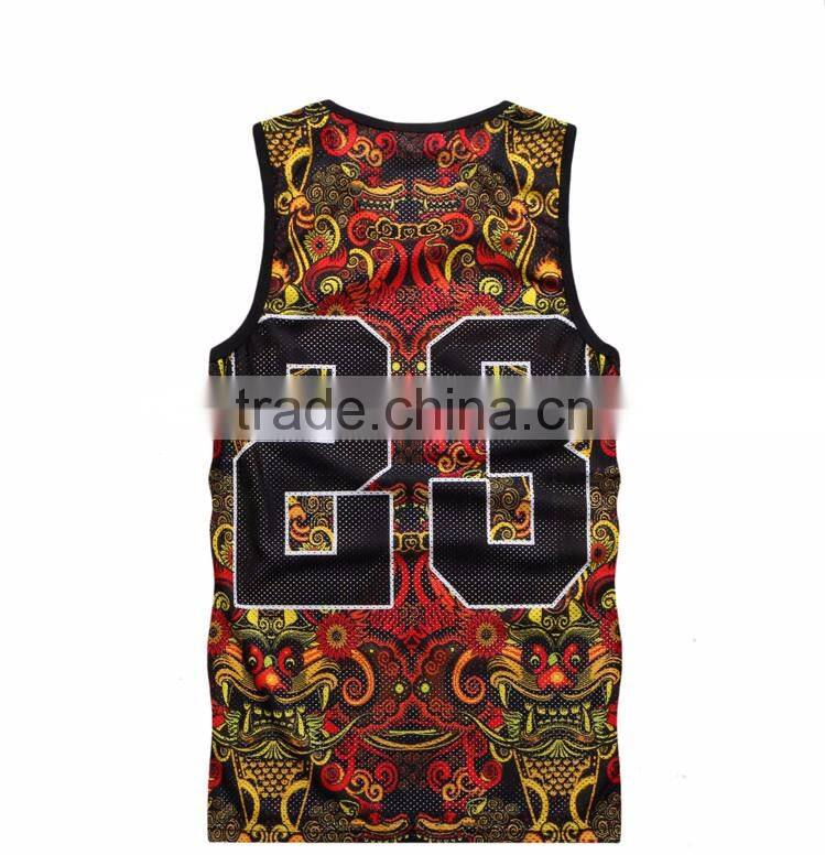 Yingzhong garment factory 2016 Summer Workout Sleeveless Vest Running Shirts Stringer basketball 23nmb print Tank Tops
