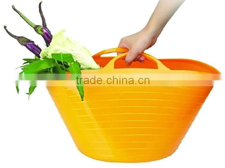 big size plastic laundry basket with holder