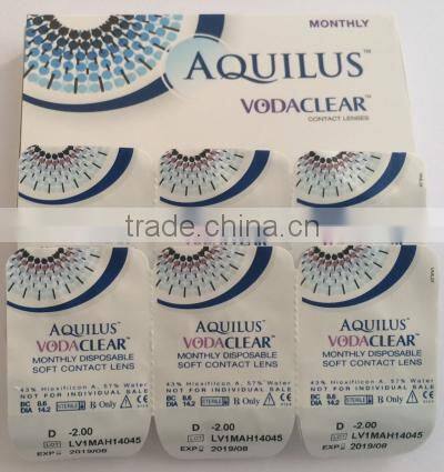 Monthly clear corrective Vodaclear prescription contact lenses