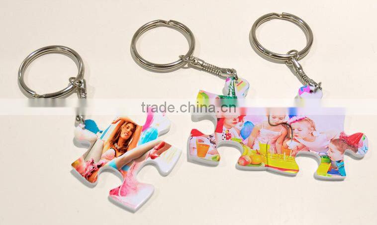 Polymer Puzzle Keychain, key chain for sublimation, printable key chain, puzzle and key chain