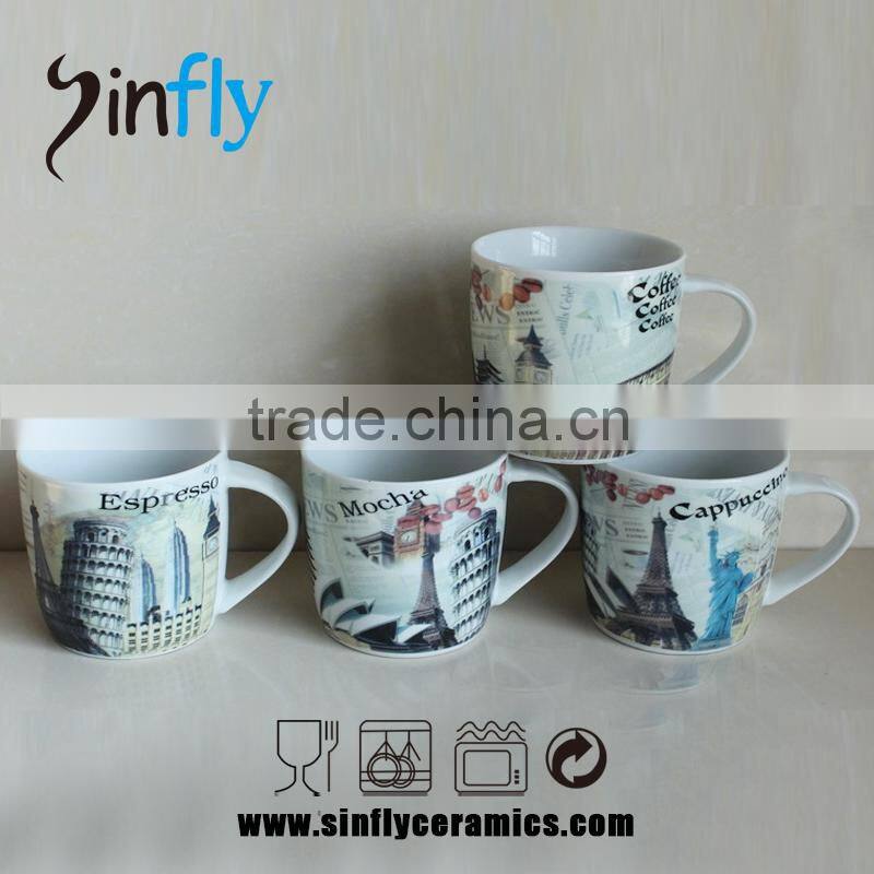 Hot selling 11OZ custome decal ceramic mugs christmas mug