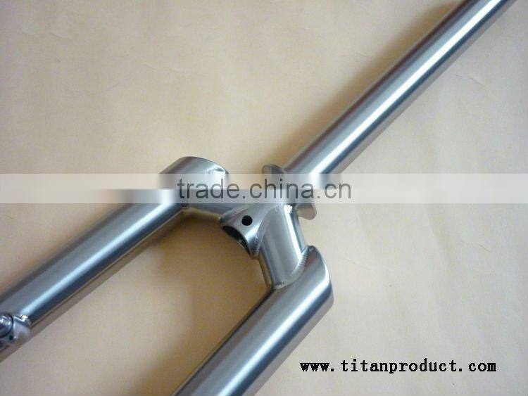 Titanium Fork for MTB Bike Frame with 1" Steering Tube,Disc Brake and V Brake