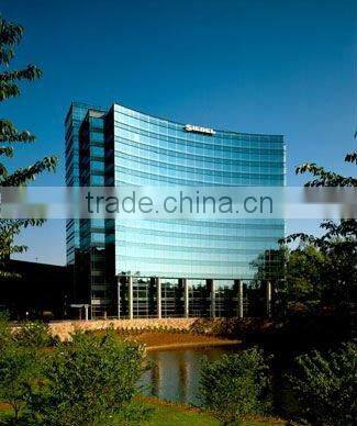 outdoor curtain walls of reflective glass